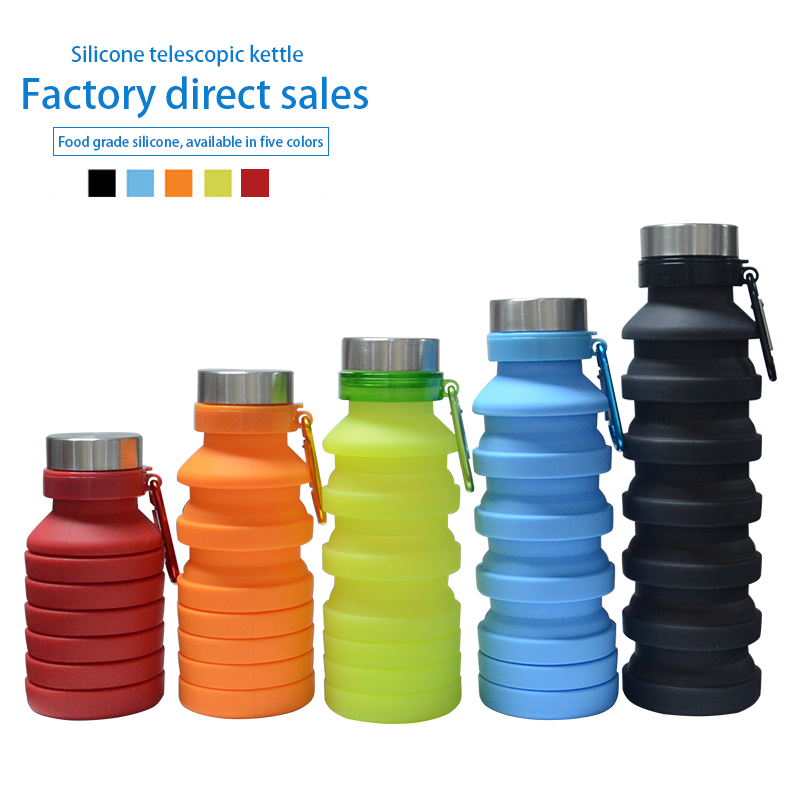 Silicone collapsible sport water bottle