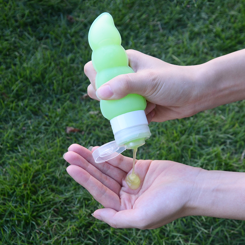 60ml silicone colorful split bottle for hand sanitizer