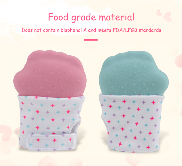 Wholesale Fda Approved Silicone Baby Mittens Teething Glove 9