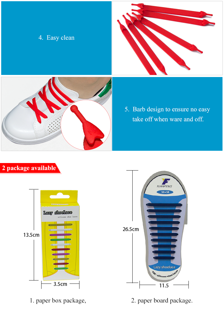 Fashion colorful silicone rubber shoelaces no tie silicone shoe laces 11