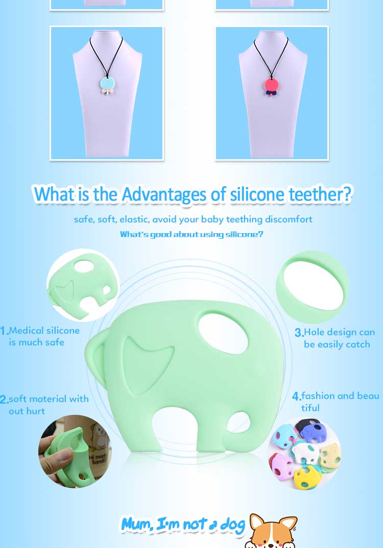 Wholesale Fashion Jewellery Silicone Necklace for Baby Teething 23