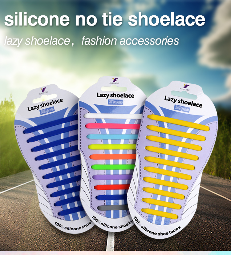Custom Design Bulk Quick Silicone Lazy Shoelaces