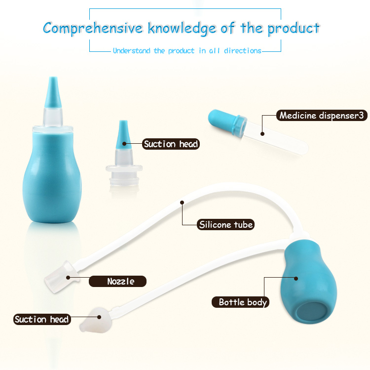 Factory Directly Sell FDA Silicone Baby Nasal Vacuum Nose Aspirator 17