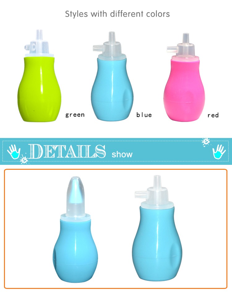 Safety Baby Healthcare BPA Free Silicone Vacuum Baby Mucus Nasal Aspirator 15