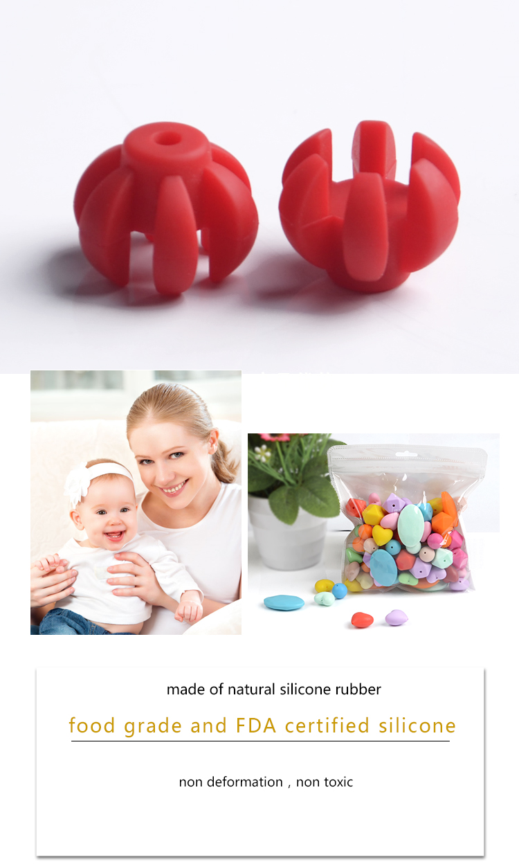 bead toy Silicone Baby Teether beads Details 9