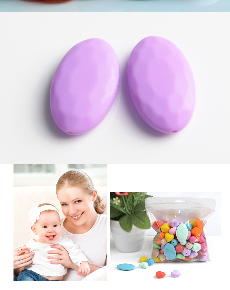Popular Round Silicone Baby Teething Beads Wholesale 11