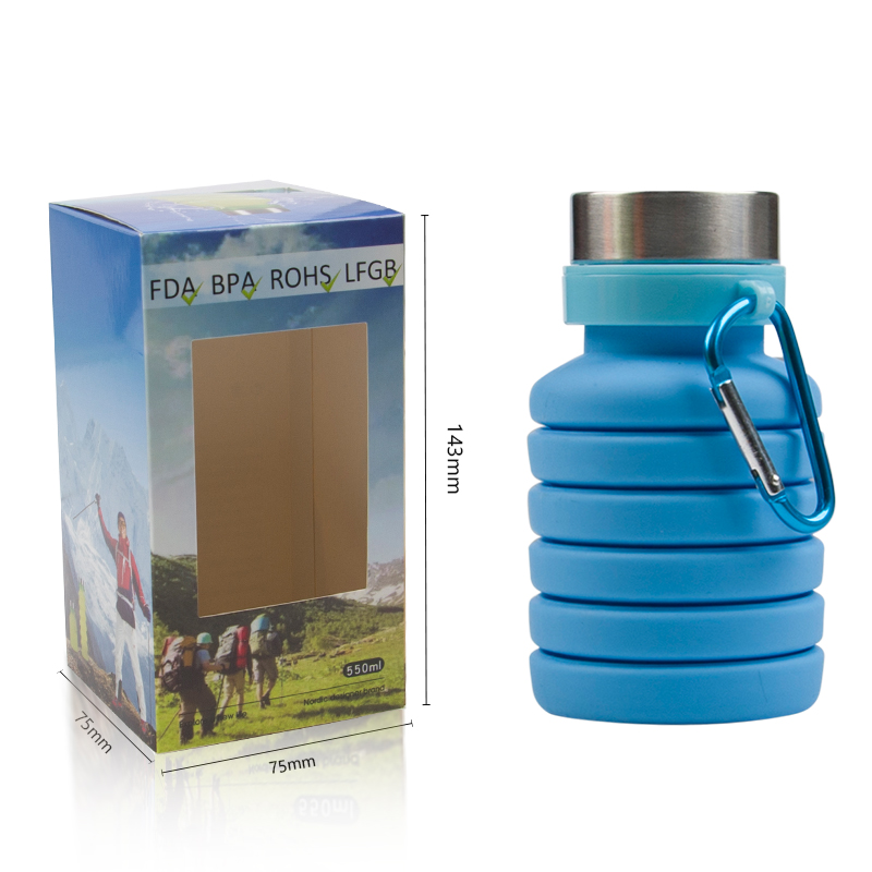 Hot Sale Promotional Cheap Custom BPA Free Outdoor Silicone Collapsible Foldable Water Bottle 31