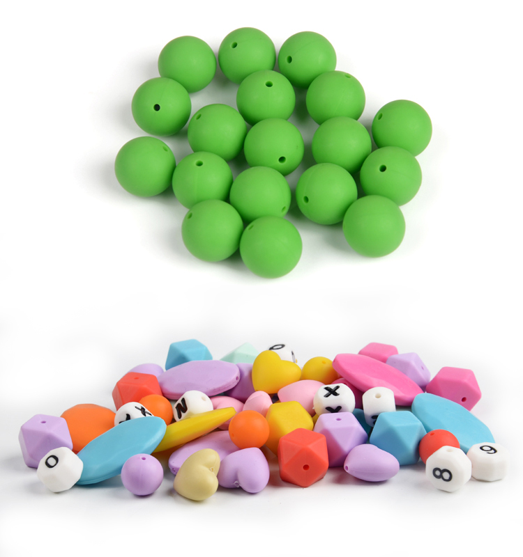 bpa free silicone beads for baby Silicone Baby Teether beads Details 15