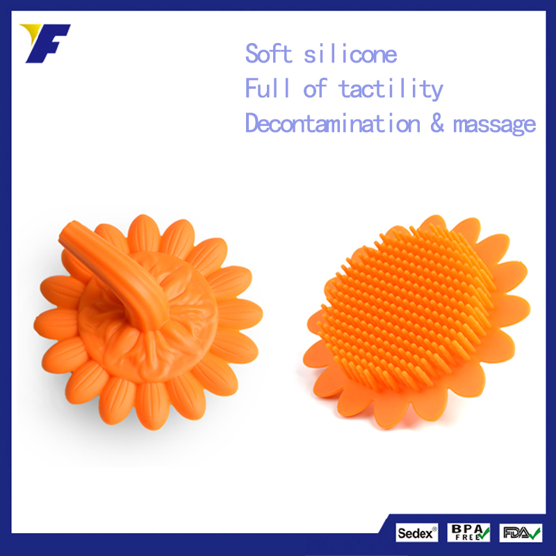 Wholesale-silicone-bath-brush-with-sunflower-soft