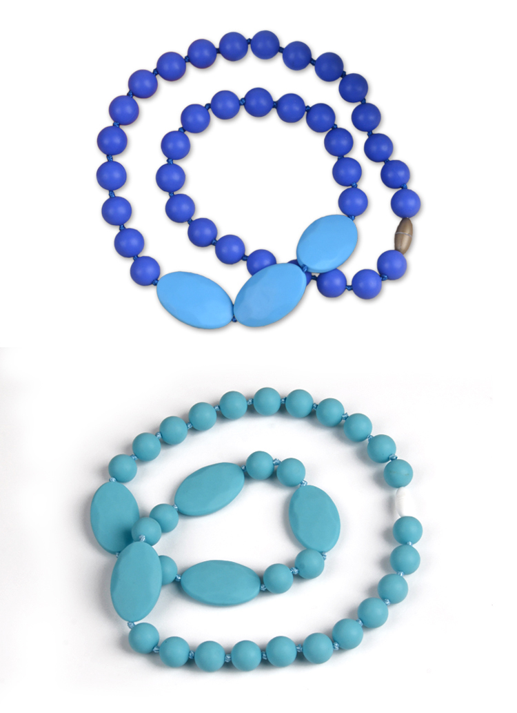 Wholesale Flat Silicone Teething Beads For Jewelry 17