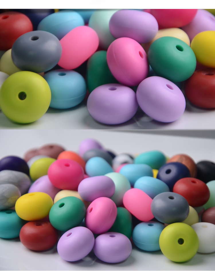 Hot Jewelry OEM Bpa free Silicone Teething Beads for Baby 13