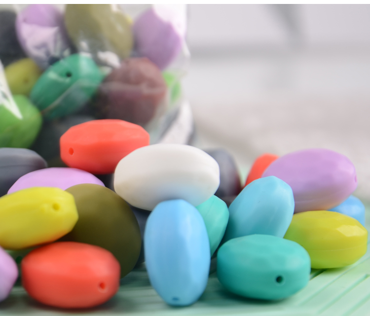 bpa free food grade silicone teething beads bulk 5