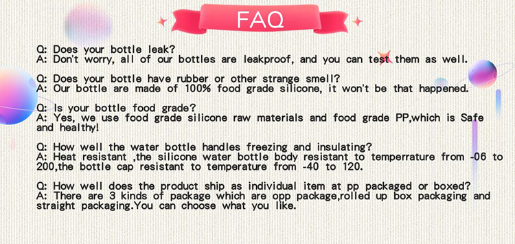 2018 New products silicone drinking collapsible water bottle/foldable water bottle 25