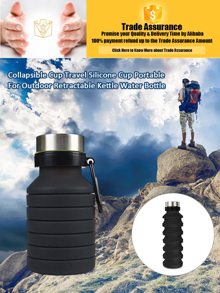 Shenzhen Outdoor Sports Collapsible Drinking Water Bottles Foldable Water Bottle Bpa Free 3