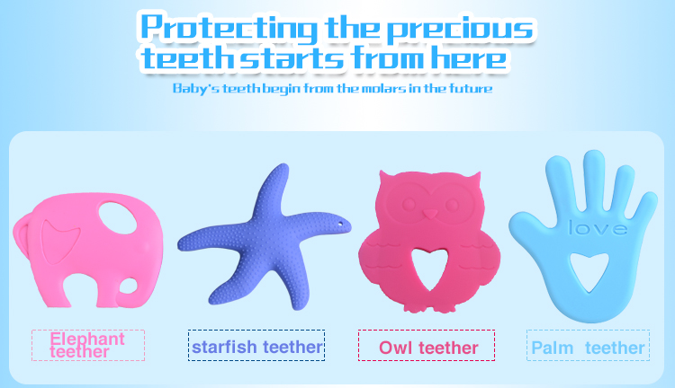 Wholesale custom animal shape bpa free baby teether 23