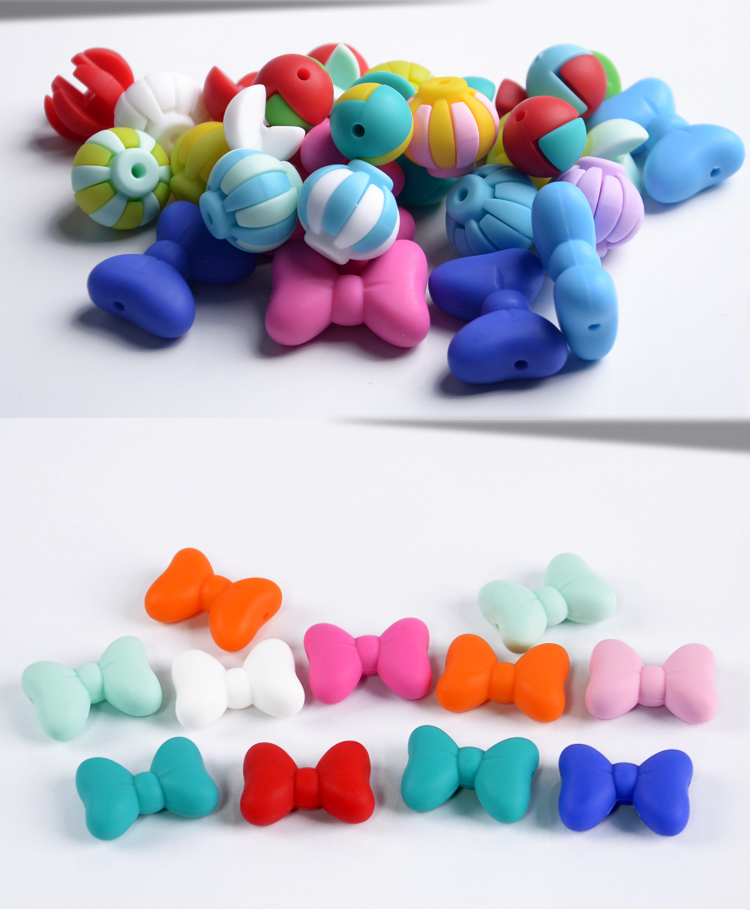 butterfly for jewelry making silicone teether beads loose wholesale 11
