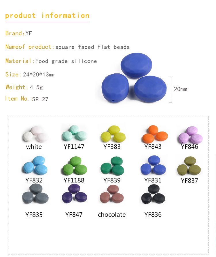 bpa free food grade silicone teething beads bulk 13