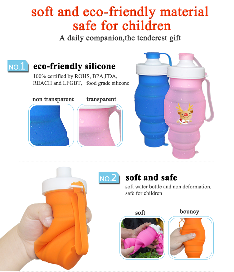 Wholesale new products 2016 folding kids sport drink life straw bottle 5