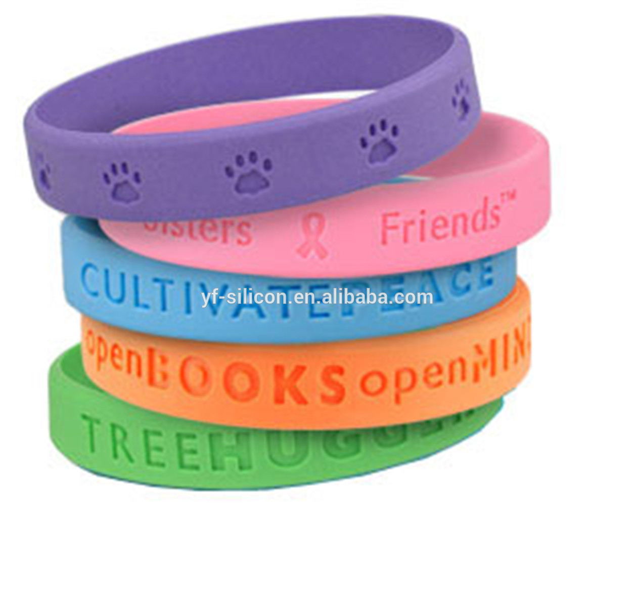 Cute safety silicone wristbands for kids 9