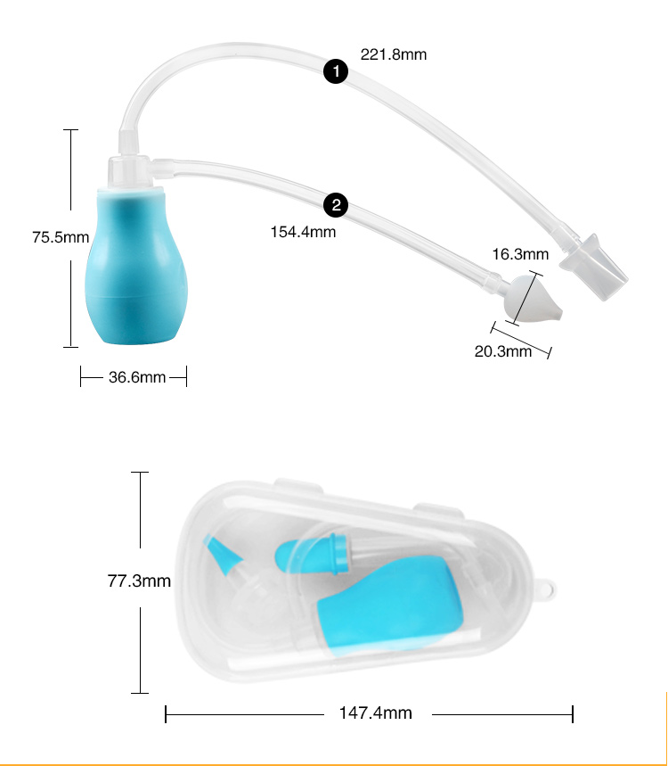 Factory Directly Sell FDA Silicone Baby Nasal Vacuum Nose Aspirator 7