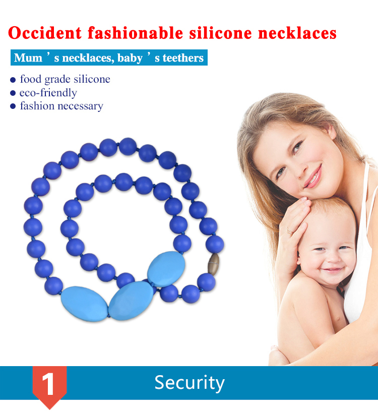 Teething Necklace Silicone Baby Teether beads Details 21
