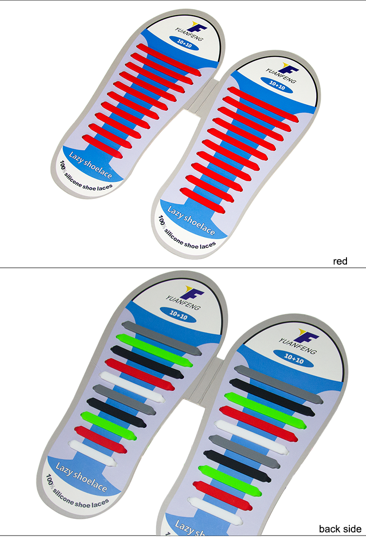 Fashion colorful silicone rubber shoelaces no tie silicone shoe laces 17