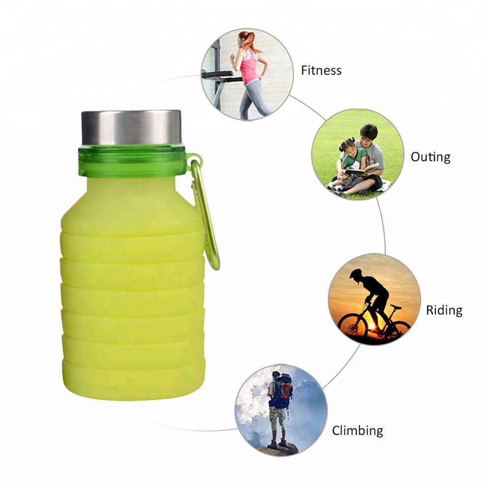 Water Bottles Drinkware Type and WITH LID Accessories Silicone Foldable  Water Bottle 9