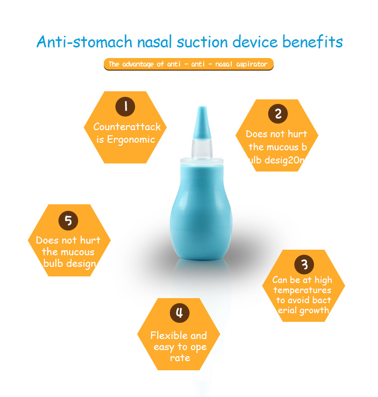 BPA Free convenient silicone baby nasal aspirator 15