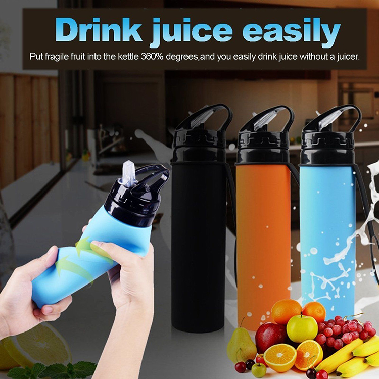 Promotional Items Custom Sport Reusable Bpa Free Water Bottle Foldable Drink Bottle 7