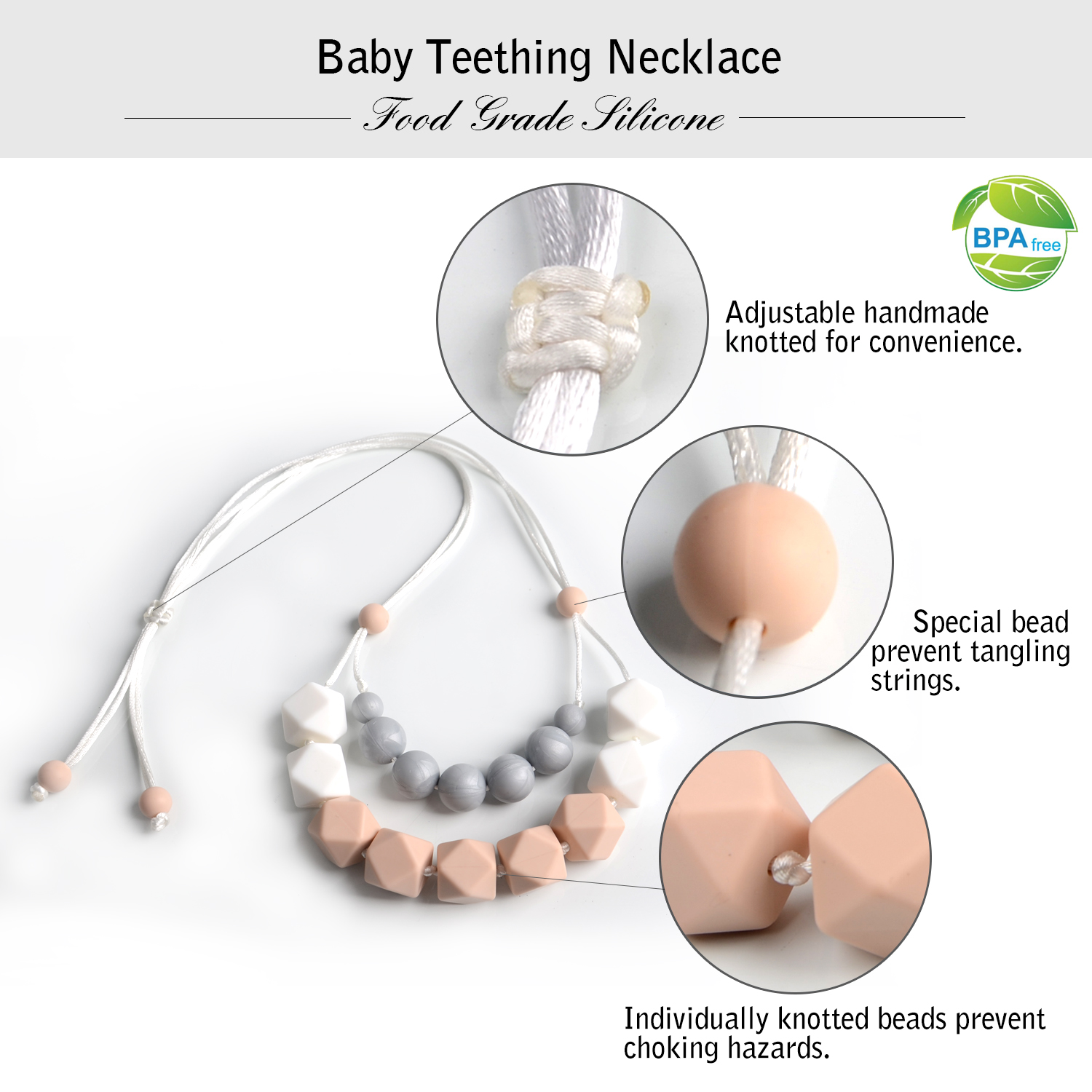Amazon top selling grade silicone baby necklace 13