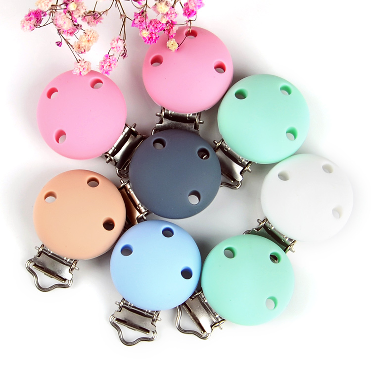 BPA Free and food grade Silicone baby Pacifier Clips chain Product Name silicone clips 3