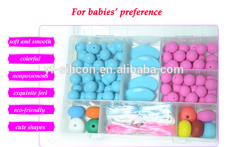 New Product Silicone Necklace Beads For Baby Teether Factory Promotion 13