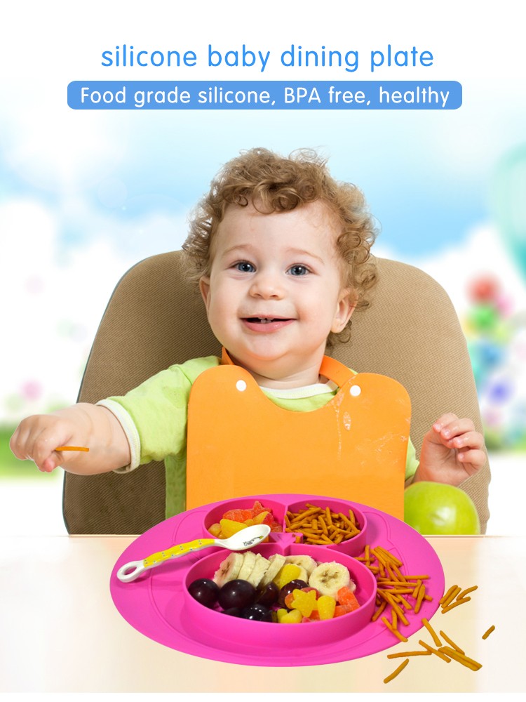 Food Grade Silicone Kids Placemat Baby Feeding Mat Silicone Mat Plate For Baby Children's Placemat Approved By Fda In Us 3