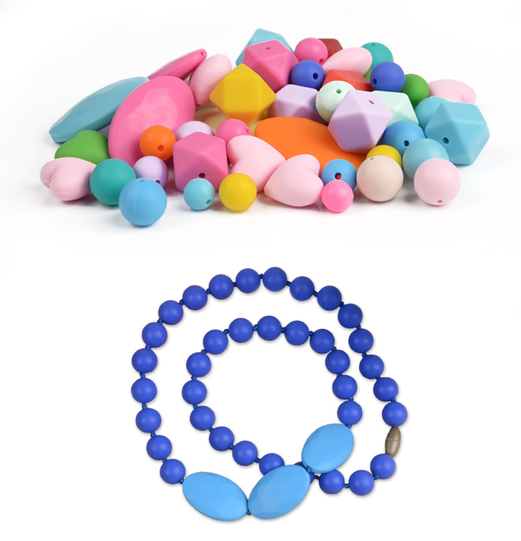 Wholesale Cheap Round BPA Free Silicone Beads For Teething Jewelry 17