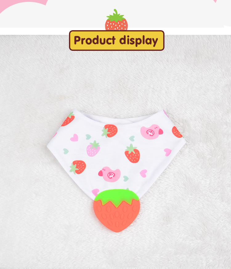Strawberry design Baby Bibs Pure Cotton Feeding Saliva Towel 19