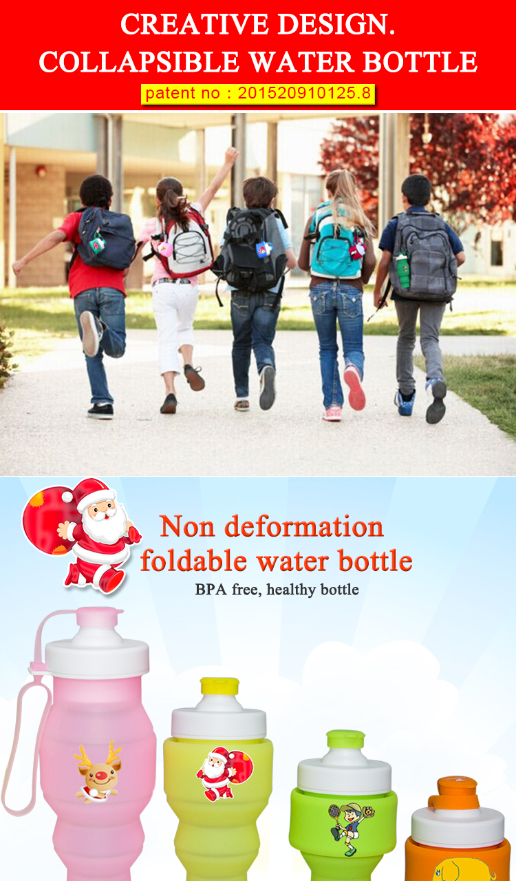 Wholesale new products 2016 folding kids sport drink life straw bottle