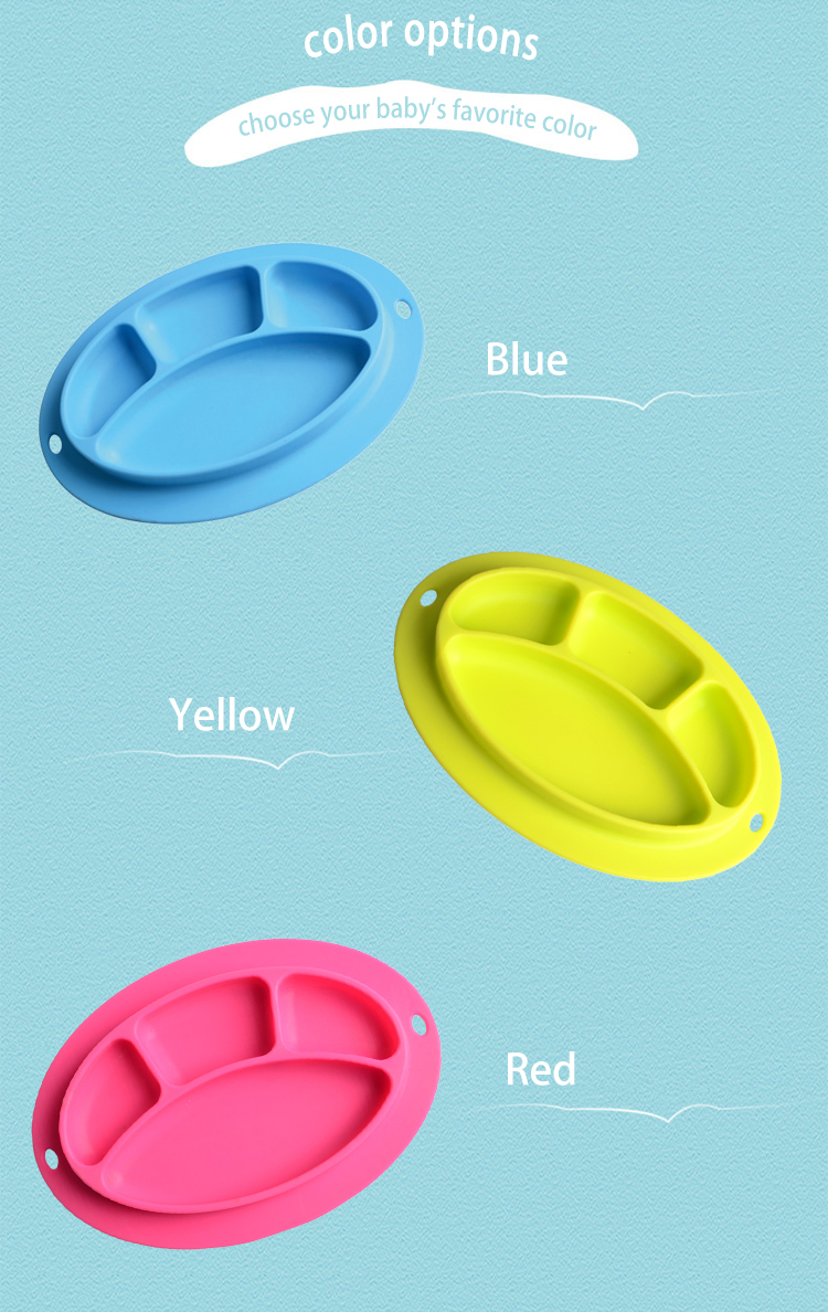 Amazon Hot Sale Silicone Baby Plate Mat 9