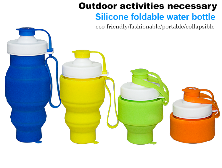 2017 New Design Outdoor Sport Bottle Foldable Silicone Water Bottle 13