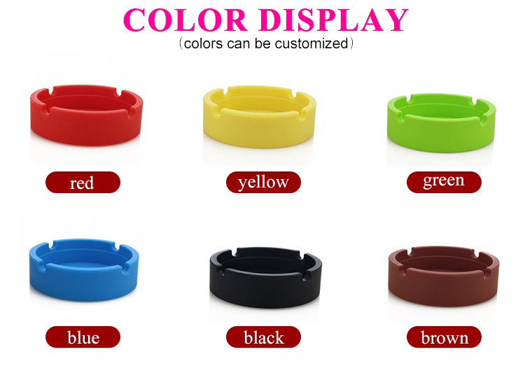  High Quality Silicone Round Tabletop Ashtray 7