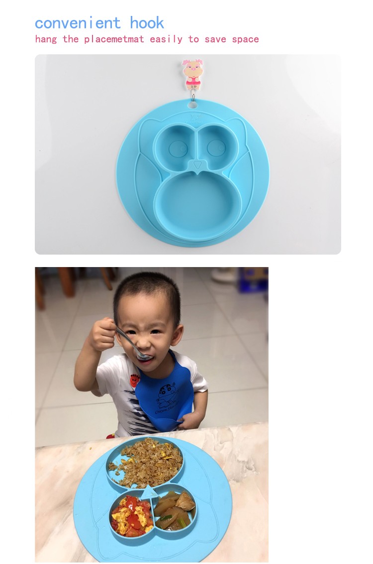 BPA free Food grade Silicone Kid Food Placemat baby silicone bowl mat 9