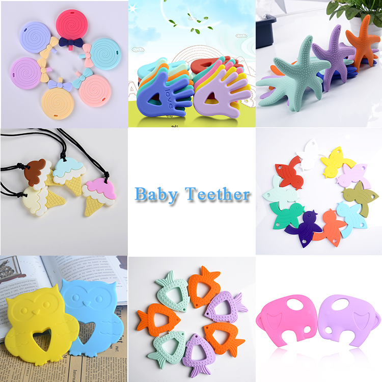 Soft Baby Teether Toys Silicone Teething Necklace 27