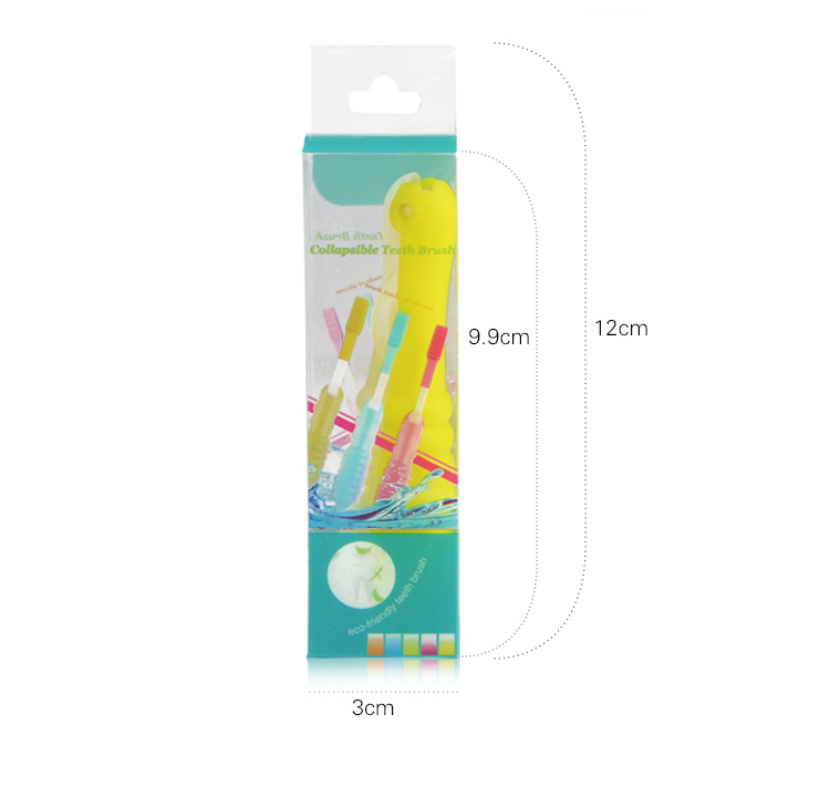 Promotional bpa free soft foldable travel silicone tooth brush 17