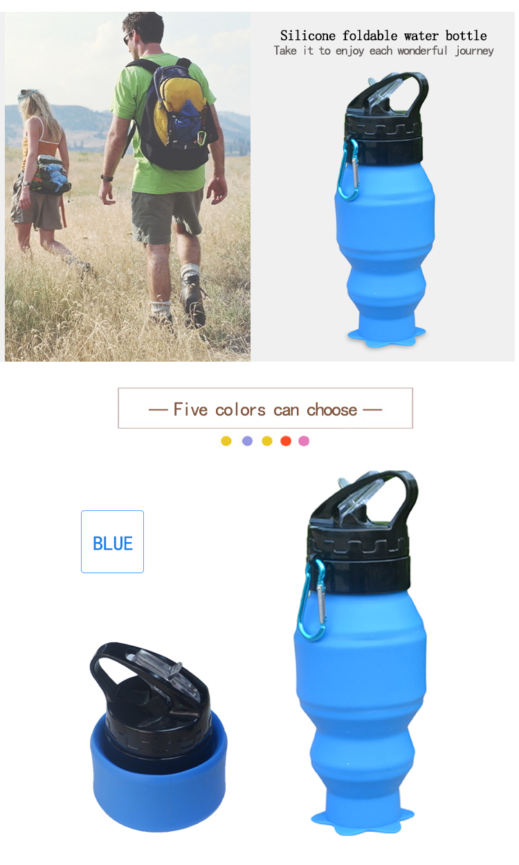 Shenzhen supplier BPA Free high quality foldable water bottle with custom logo 13