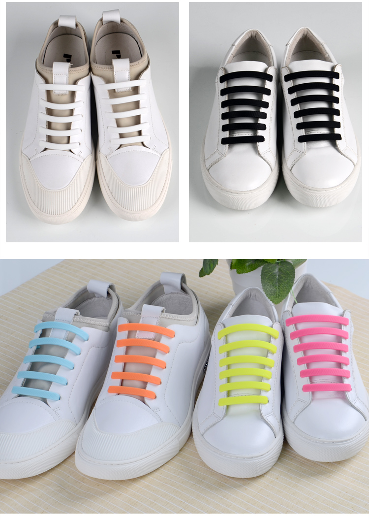 Silicone Material And Lazy Shoe Laces Feature Silicone Rubber Shoelaces 27