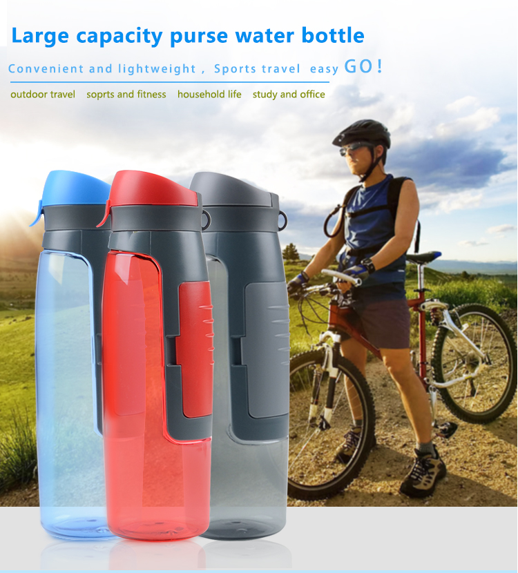 Trend 2019 New Product 750ml Portable Sport Plastic Drinking Water Bottle with Card Storage 3