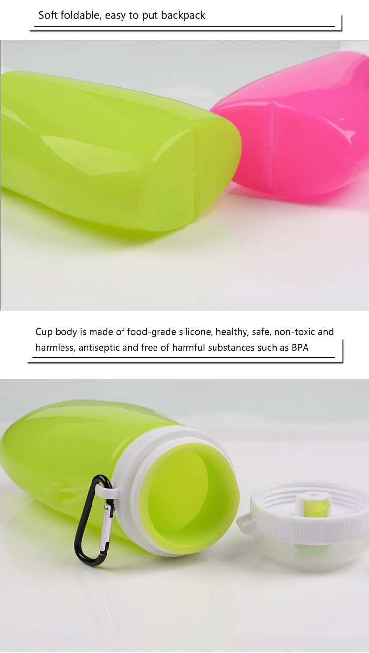 silicone school drinking collapsible my bottle water bottle 13