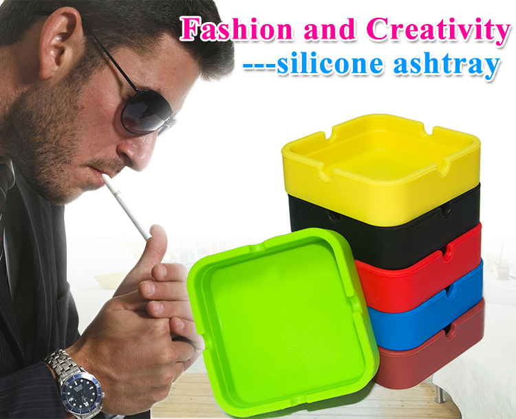 Silicone Round Tabletop Ashtray YF-06 Details