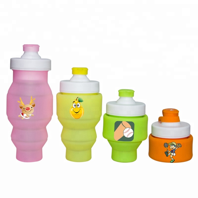 foldable collapsible toddler silicone water bottle travel