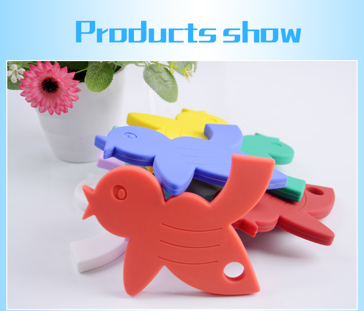Colorful cute animal shapes chew toys silicone teether 25