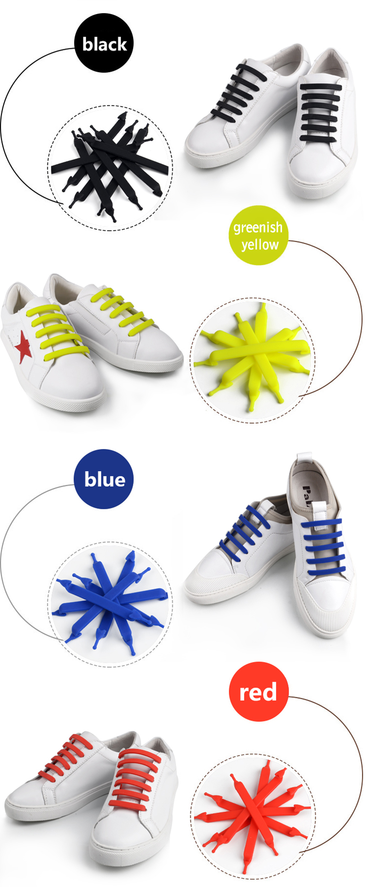Custom Logo Printed Flat Sport Shoelaces Silicone No Tie Shoe Laces 11